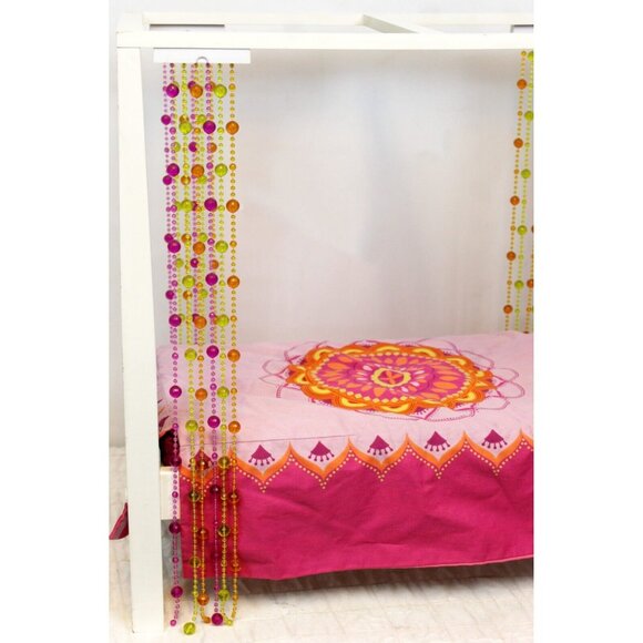 Retired American Girl Julie Albright's Bed Groovy Beaded Curtains Stripe - Picture 9 of 11